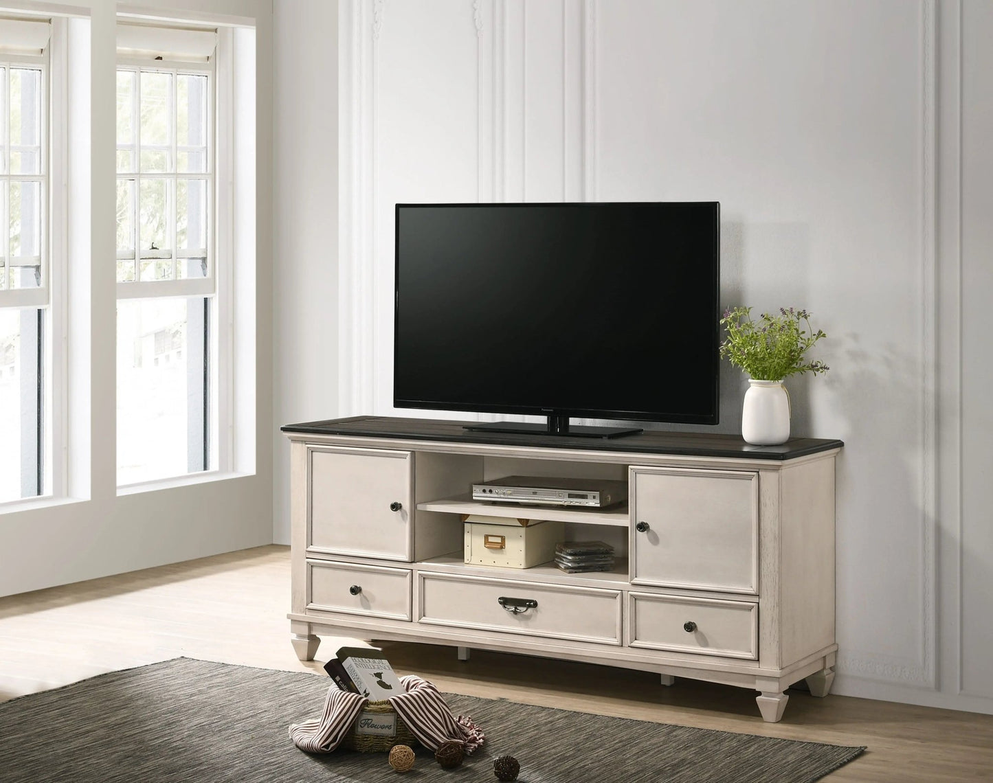 Sawyer - TV Stand - Beige - Ferro Furniture