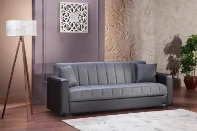 Sidney 3 Seat Sleeper (Bolzoni Gray) 1 Piece - Ferro Furniture