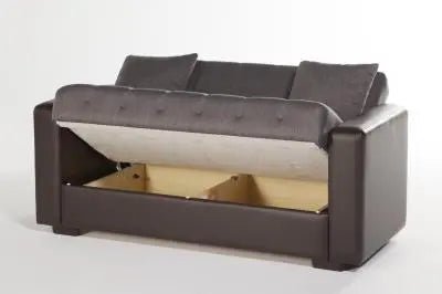 Sidney Love Seat (Bolzoni Brown) 2 Pieces - Ferro Furniture