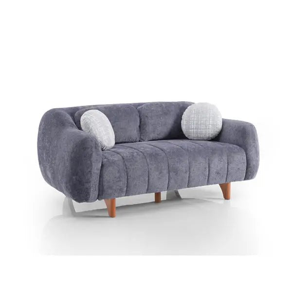 Snowy Stationary Livingroom Loveseat Anthracite - Ferro Furniture