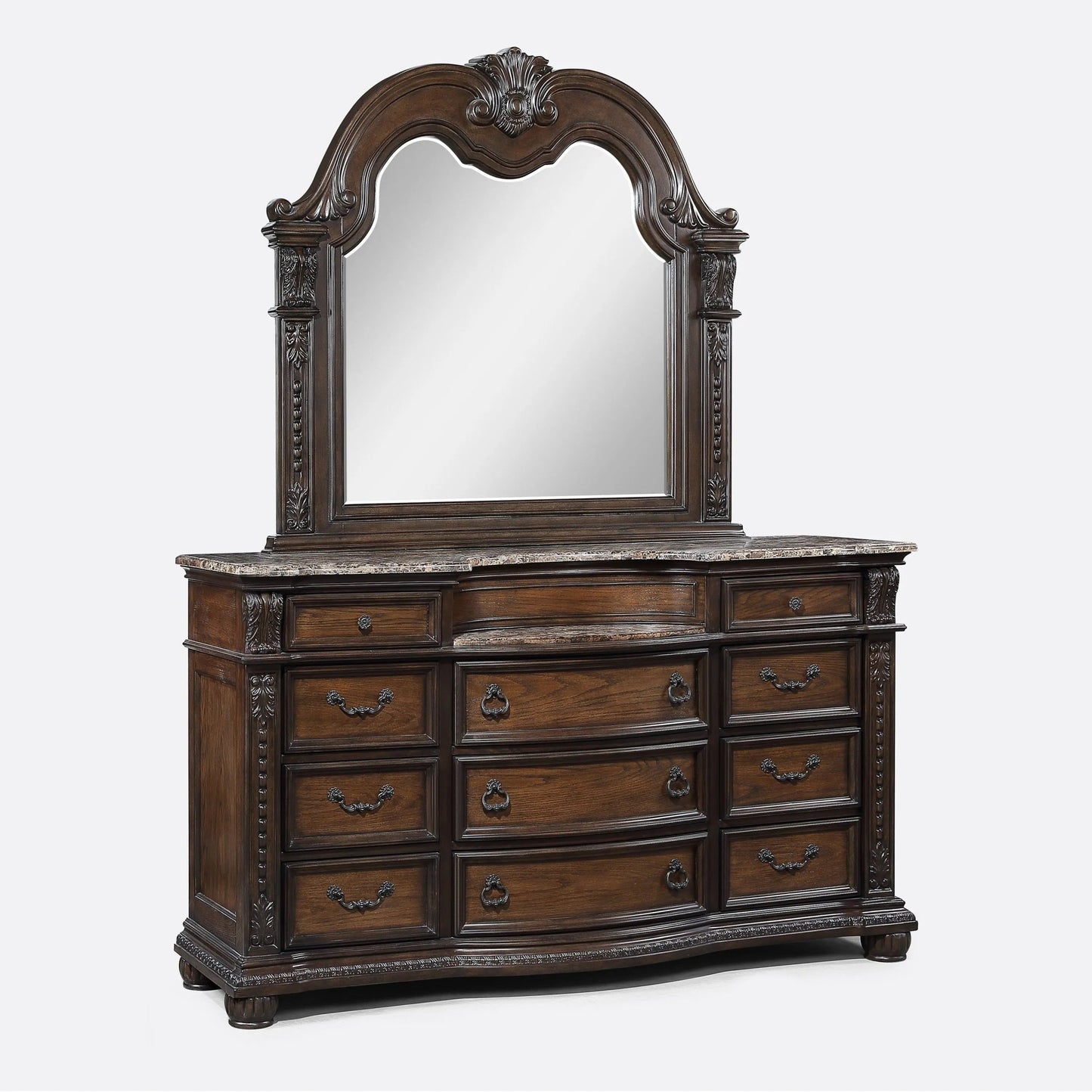 Stanley - Dresser & Mirror - Oak - Ferro Furniture
