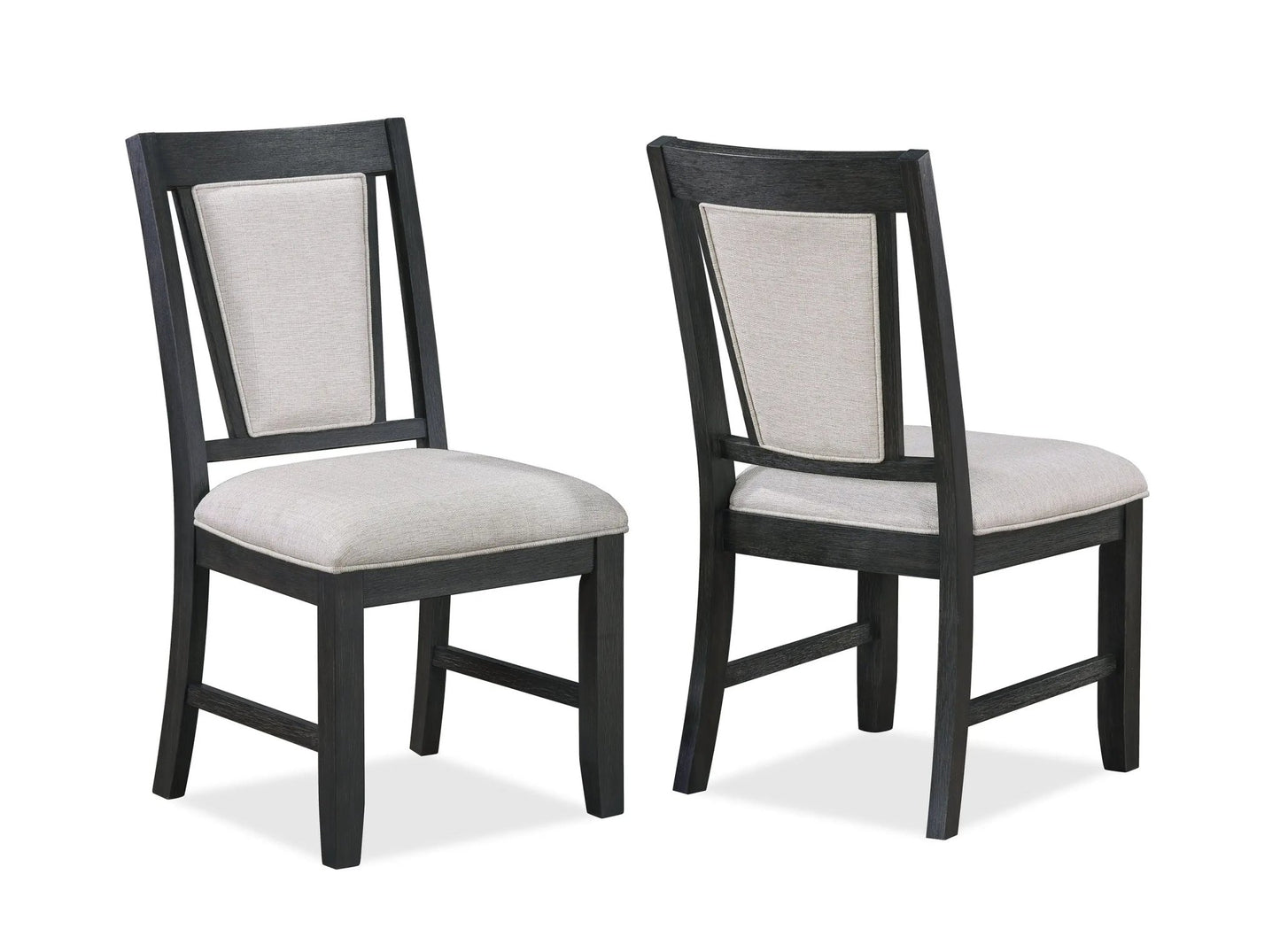 Stevens - Side Chair (Set of 2) - Charcoal & Gray - Ferro Furniture