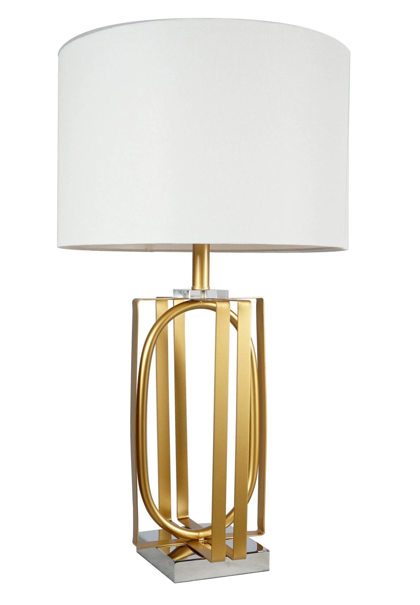 Table Lamp - Gold & White - Ferro Furniture