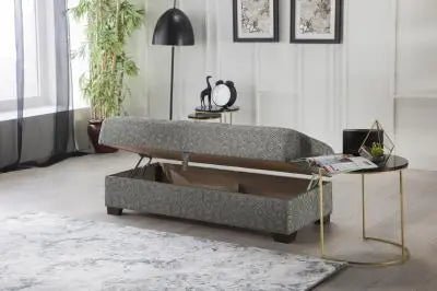Tahoe Storage Ottoman (Carrie SW Gray 515) 1 Piece - Ferro Furniture