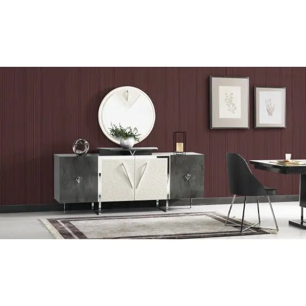 Tetra Storage Bed With Headboard Grey - Ferro Furniture