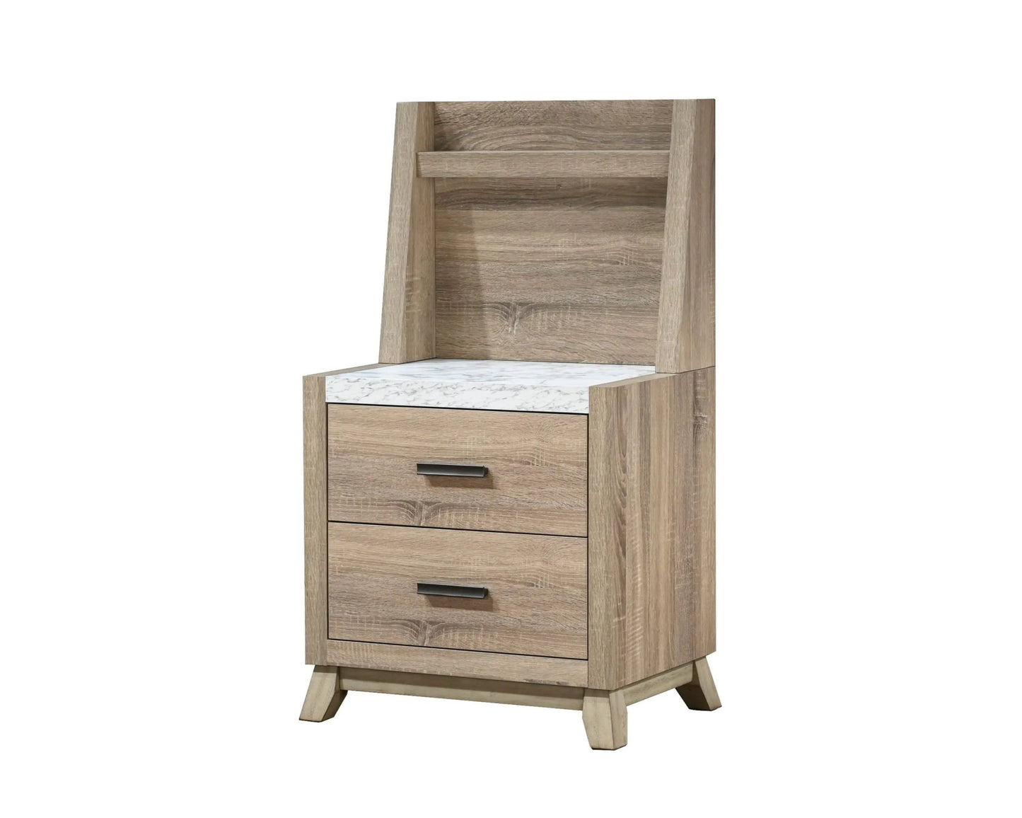 Tilston - Nightstand With Wall Panel - Natural - Ferro Furniture