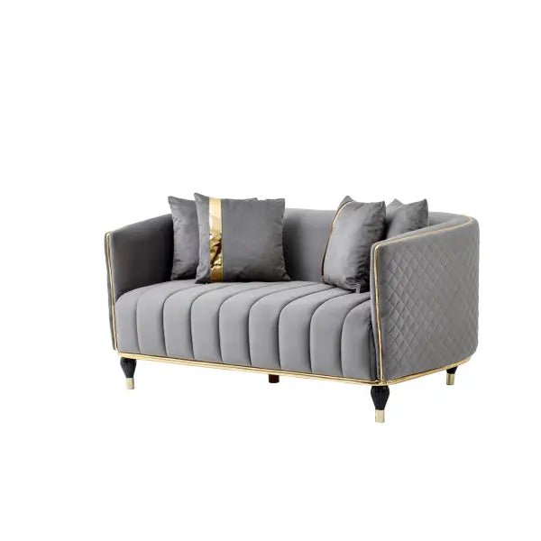 Toronto Stationary Loveseat Grey - Ferro Furniture