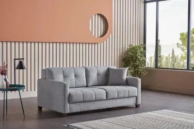 Twinsoft Queen Sleeper (Beatto L.Gray) 4 Pieces - Ferro Furniture
