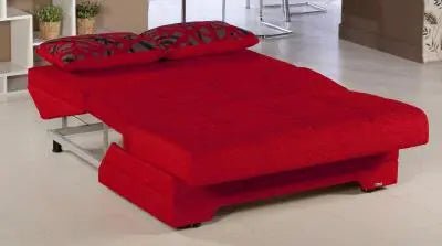 Twist Pull Out Love Seat (Story Red) 1 Piece - Ferro Furniture