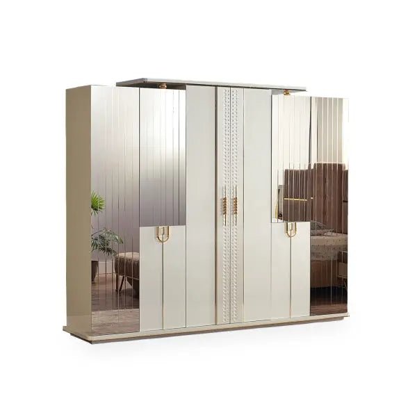 Valence 6 Doors Wardrobe - Ferro Furniture