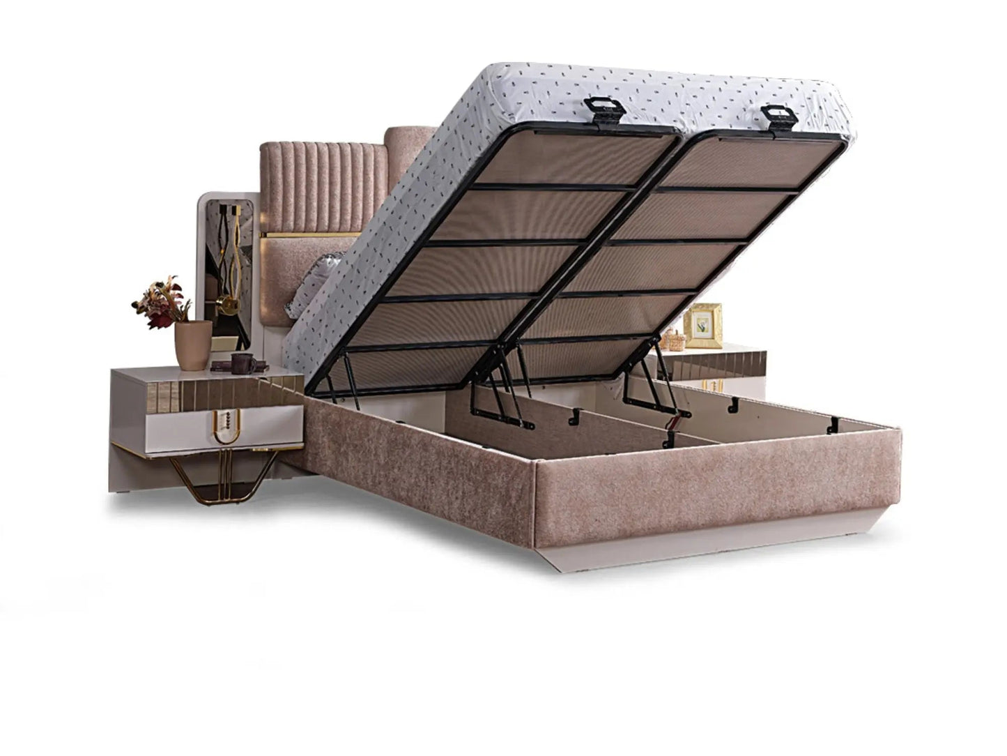 Valence King Storage Bed With Headboard - Ferro Furniture