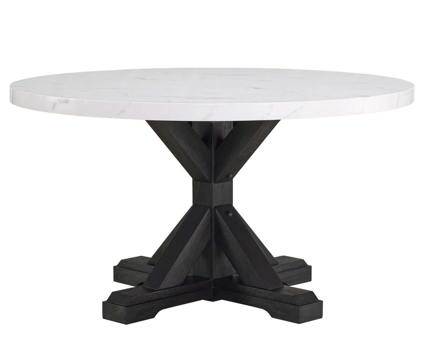 Vance - Faux Marble Dining Table - White & Charcoal - Ferro Furniture