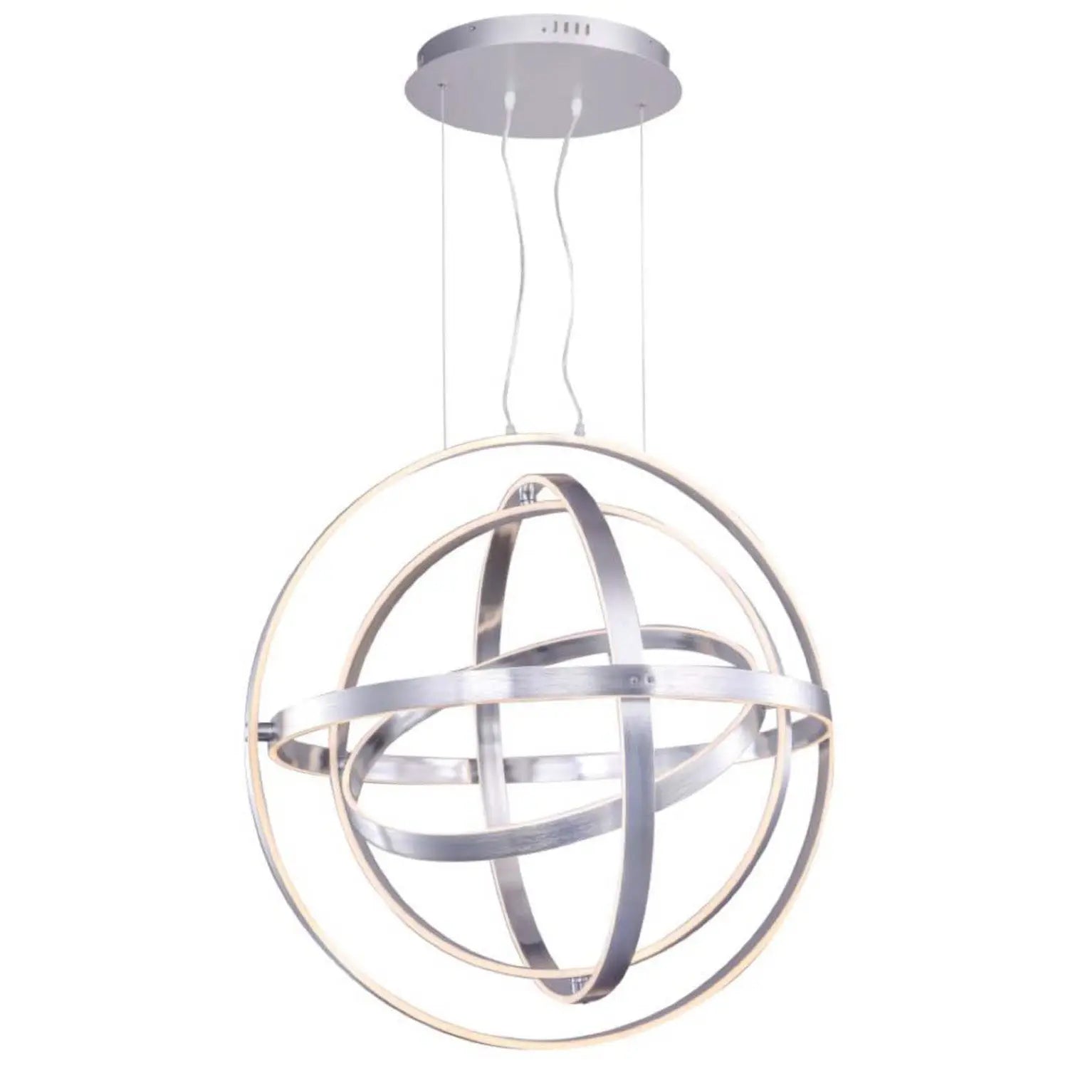 10RND33RS Silver Orbital Chandelier - Ferro Furniture