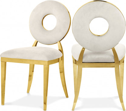 Carousel Dining Chair with Gold Legs (Set of 2)