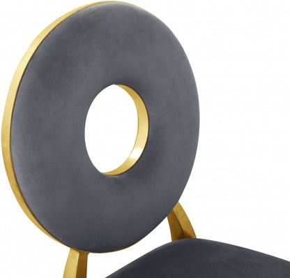 Carousel Dining Chair with Gold Legs (Set of 2)
