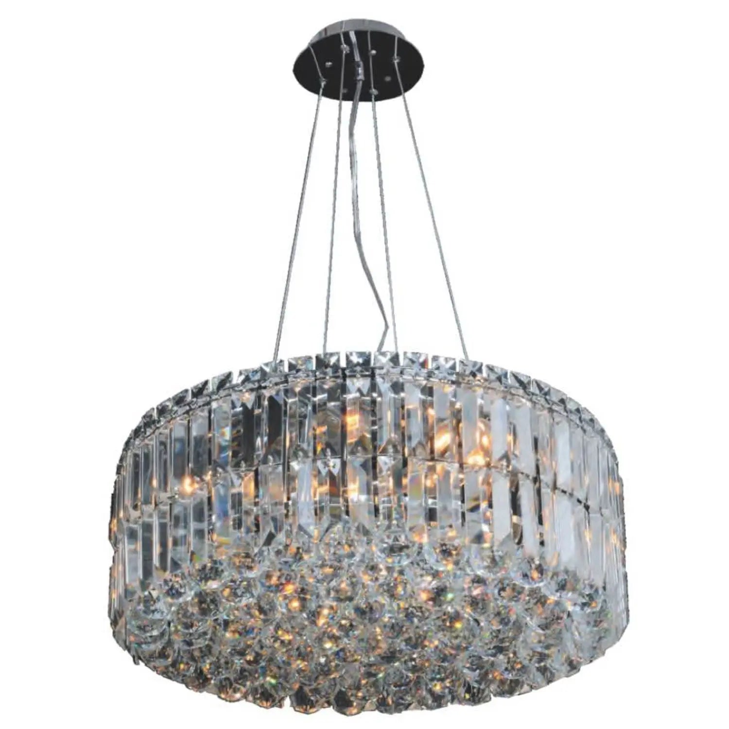 2040FH24C CHROME ROUND Chandelier - Ferro Furniture