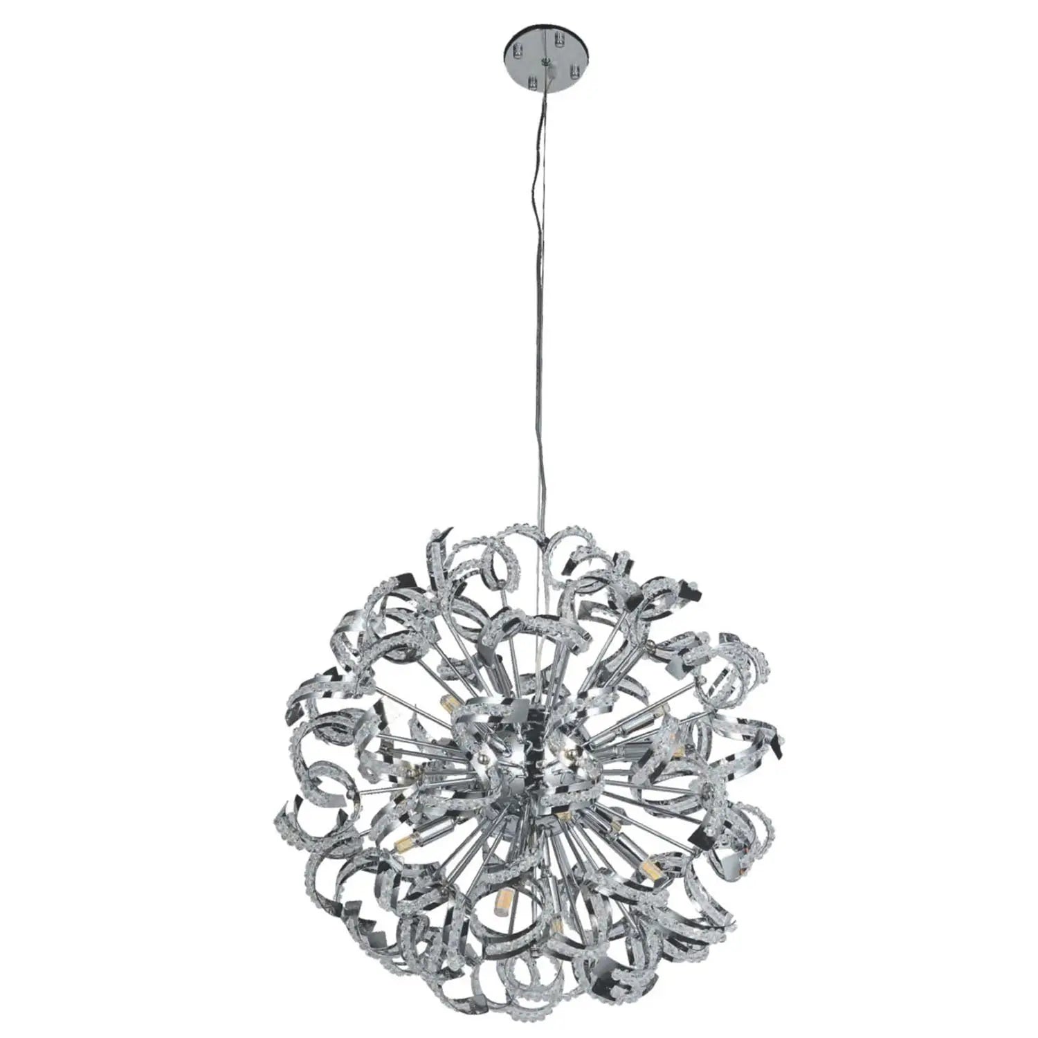 30RND28CC Chrome Round Chandelier - Ferro Furniture