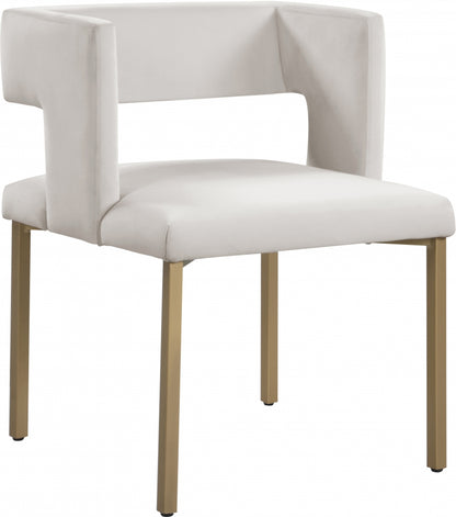 Caleb - Velvet Dining Chair with Gold Finished (Set of 2)