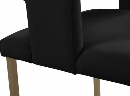 Caleb - Velvet Dining Chair with Gold Finished (Set of 2)