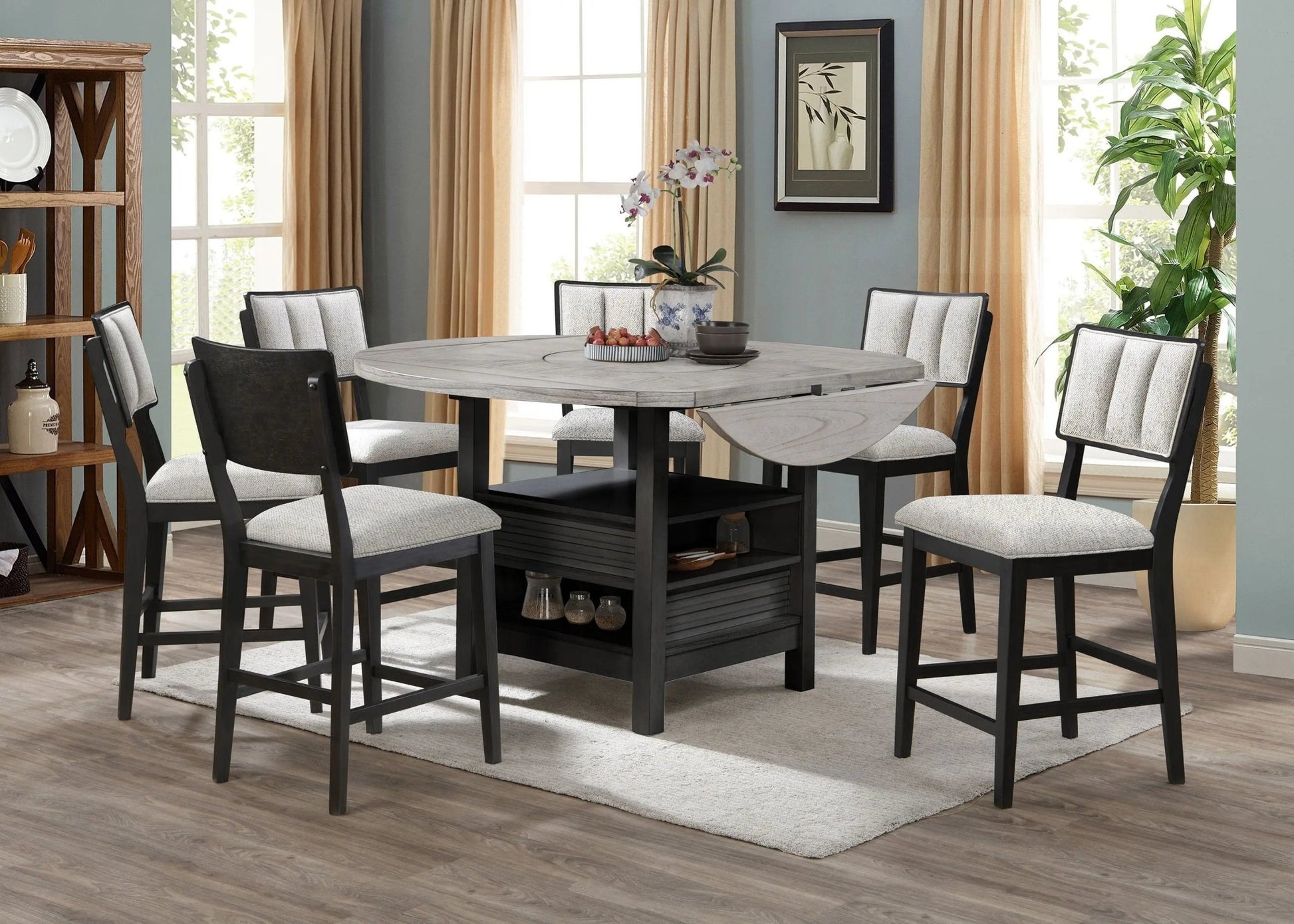 Cline - Counter Height Table - Light Gray - Ferro Furniture