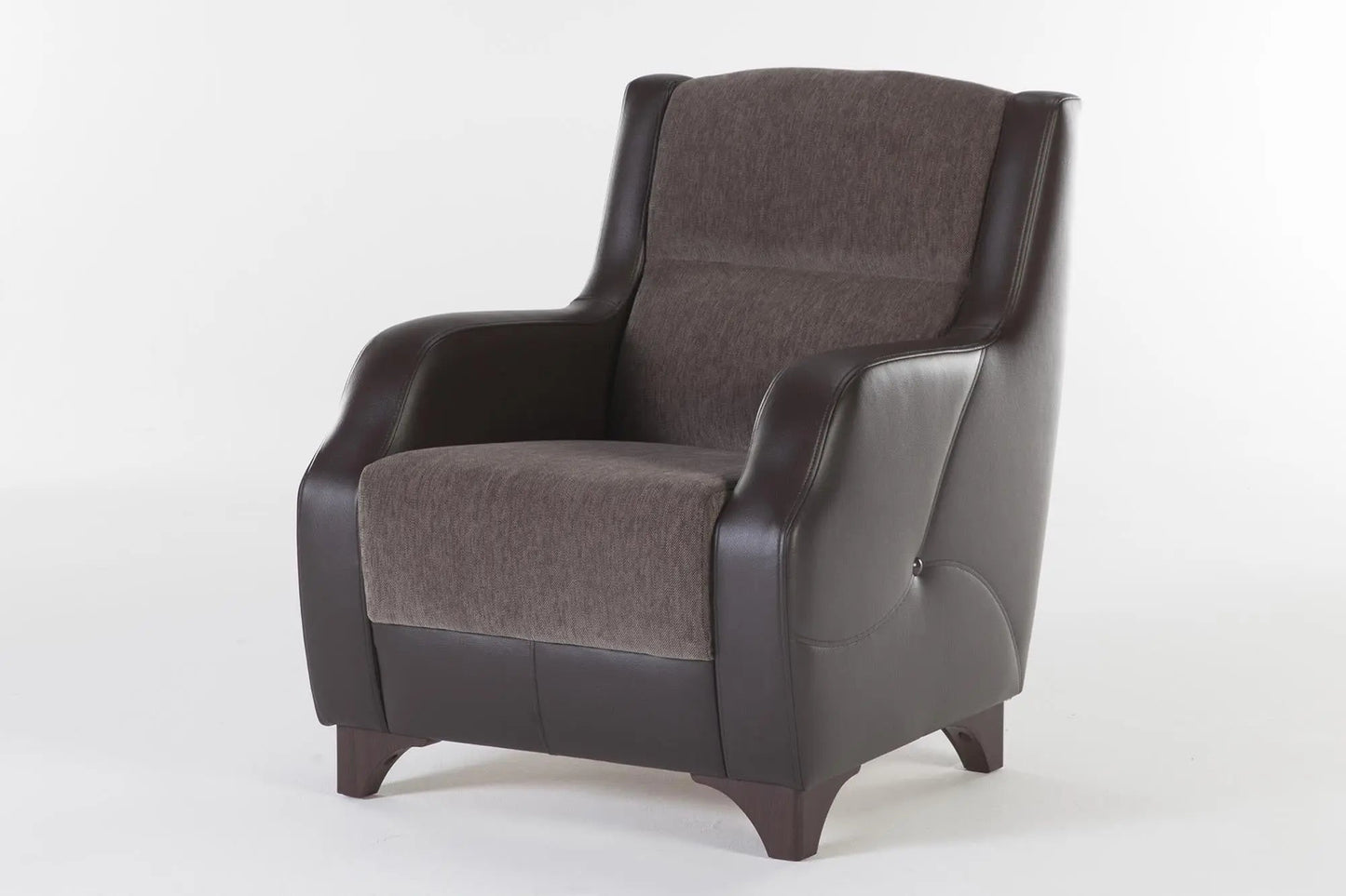 Costa Armchair (Armoni Brown)/W Brown Vynil 1 Piece - Ferro Furniture