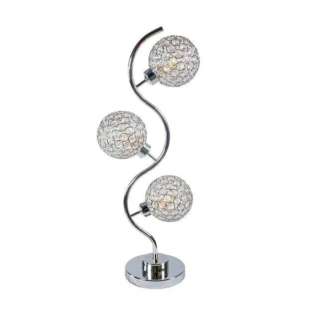 Crystal Globe - Table Lamp - Chrome - Ferro Furniture