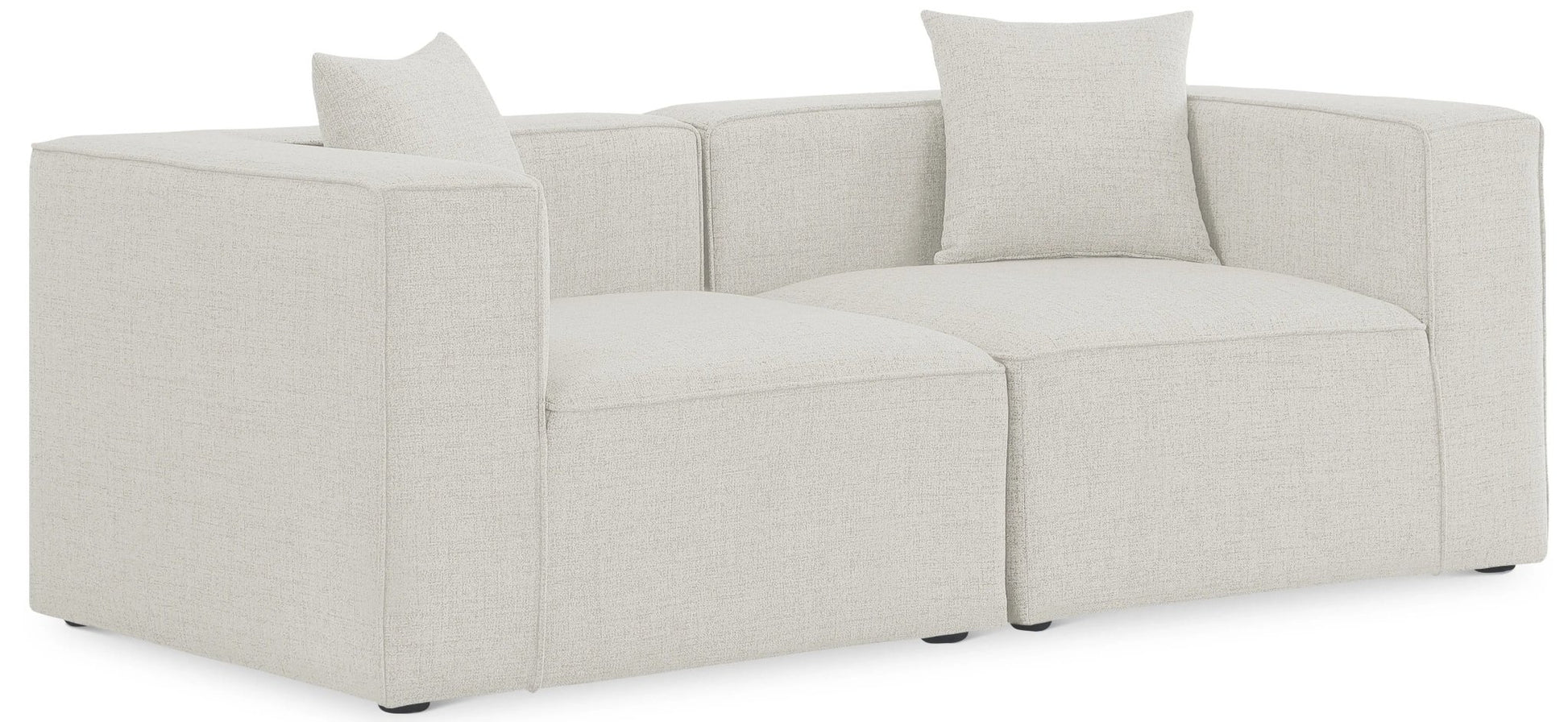 Cube - Linen Modular 2 Seat Sofa - Ferro Furniture