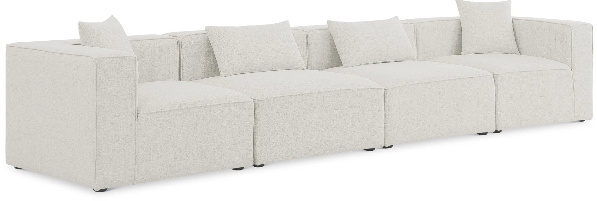 Cube - Linen Modular 4 Seat Sofa - Ferro Furniture