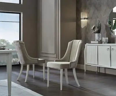 Gravita 6315 Dining Chair 2PCS (Deren Beige) - Ferro Furniture