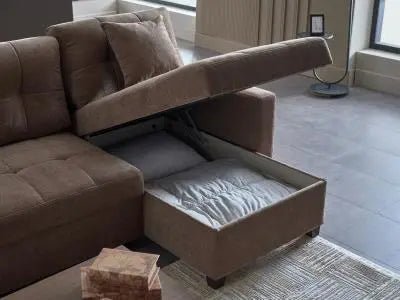 Ivy Sectional (Koopsi Basic Brown) 3 Pieces - Ferro Furniture