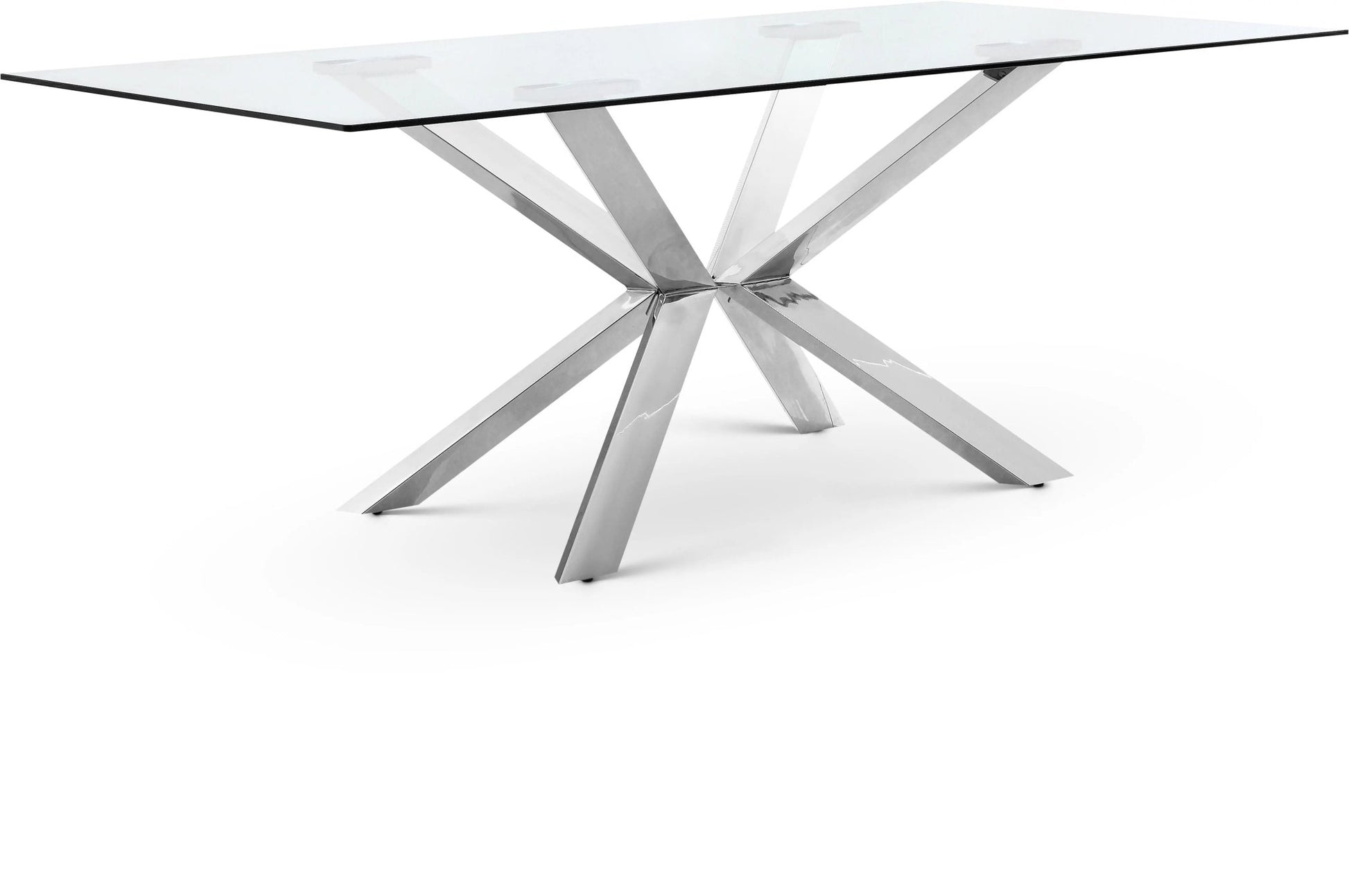 Juno - Dining Table - Pearl Silver - Glass - Ferro Furniture