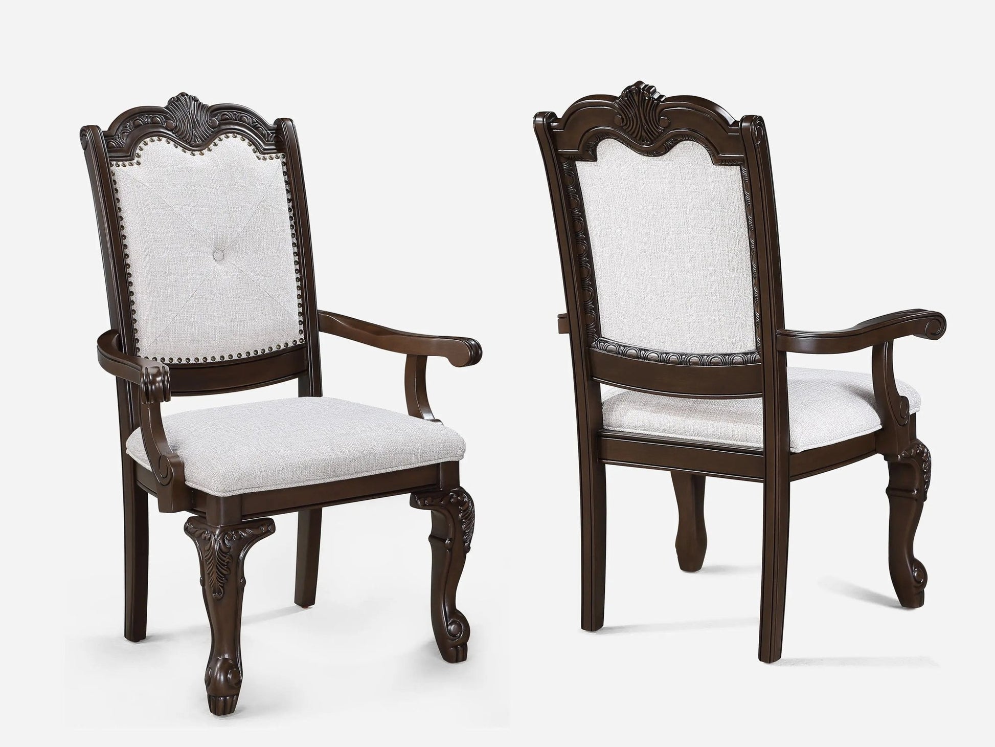 Kiera - Arm Chair (Set of 2) - Cherry Brown - Ferro Furniture