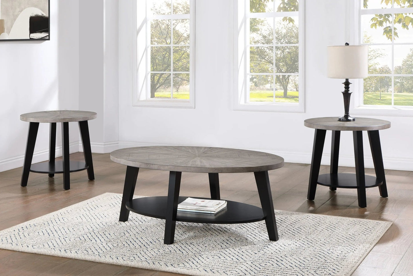 Mathis - 3 Piece Cocktail Set - Dark Gray - Ferro Furniture
