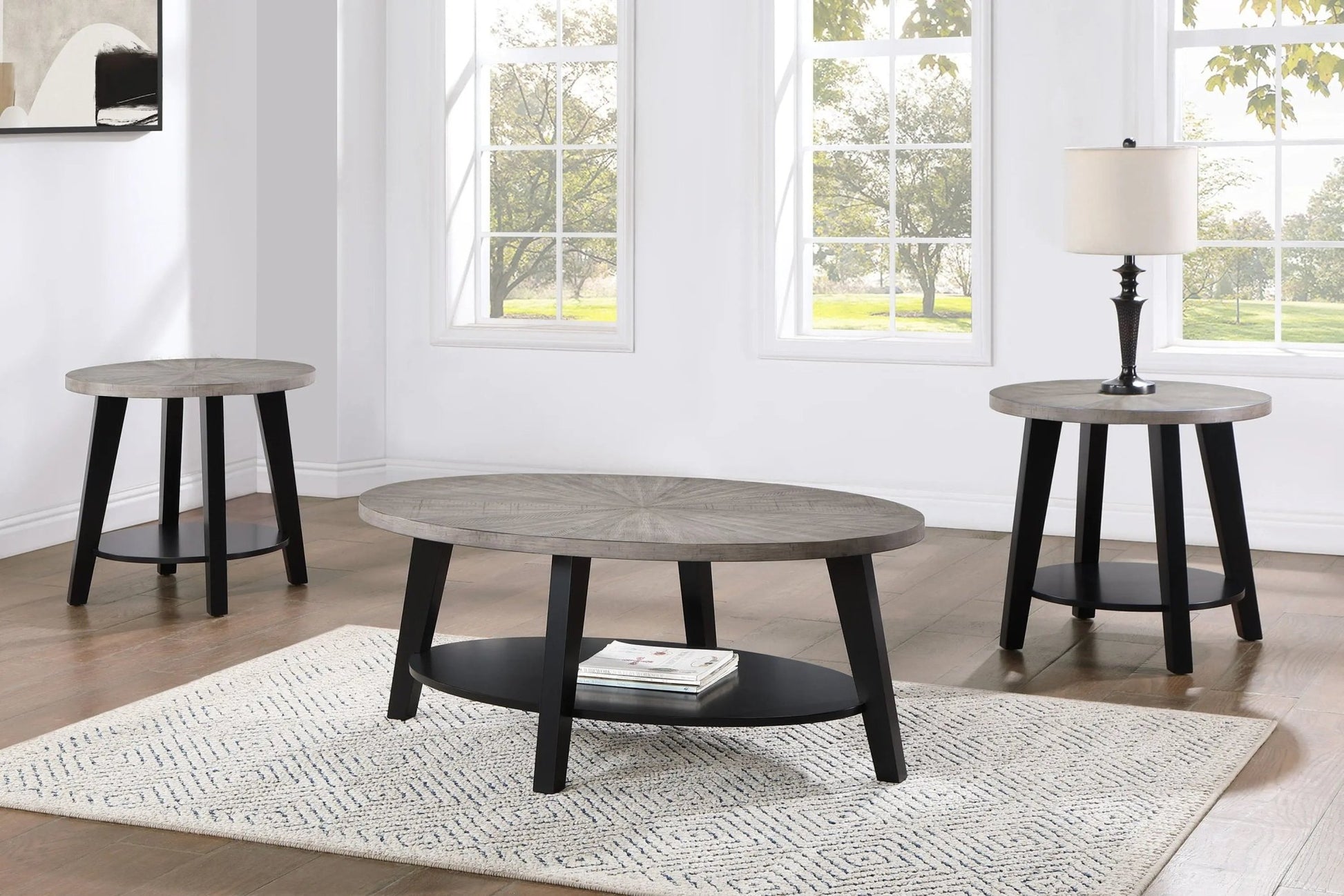 Mathis - 3 Piece Cocktail Set - Dark Gray - Ferro Furniture