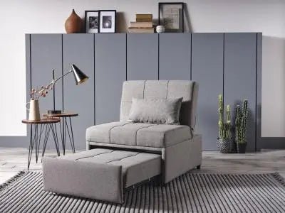 Mello Pull Out Chair In a Box (Corvet Grey) - Ferro Furniture