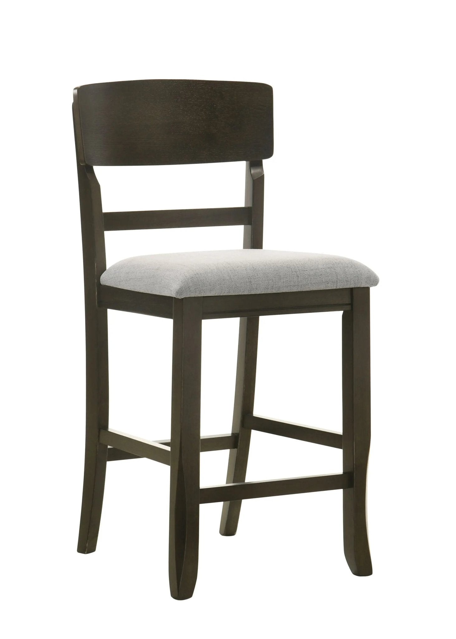 Oakly - Counter Height Chair (Set of 2) - Pearl Silver & Charcoal - Ferro Furniture