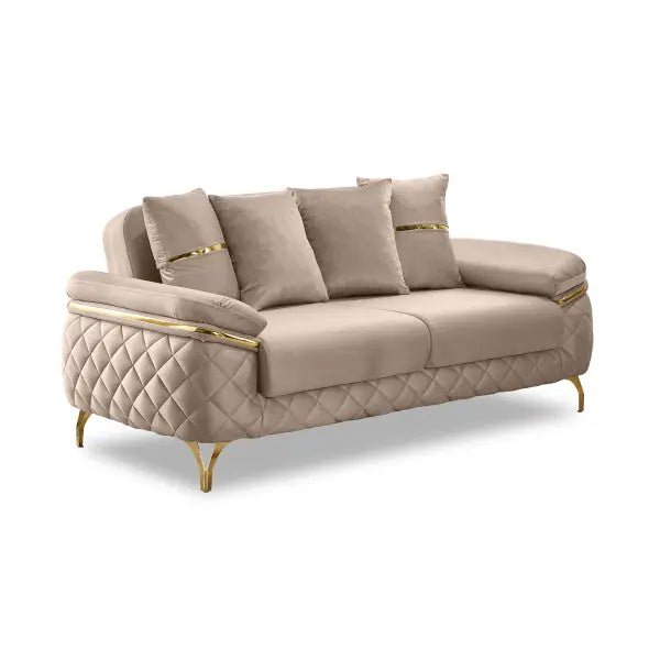 Orlando Convertible Loveseat Beige - Ferro Furniture