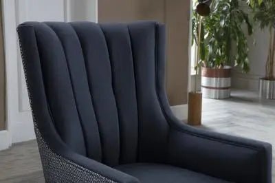 Palmer Accent Armchair (Corvet Navy) - Ferro Furniture