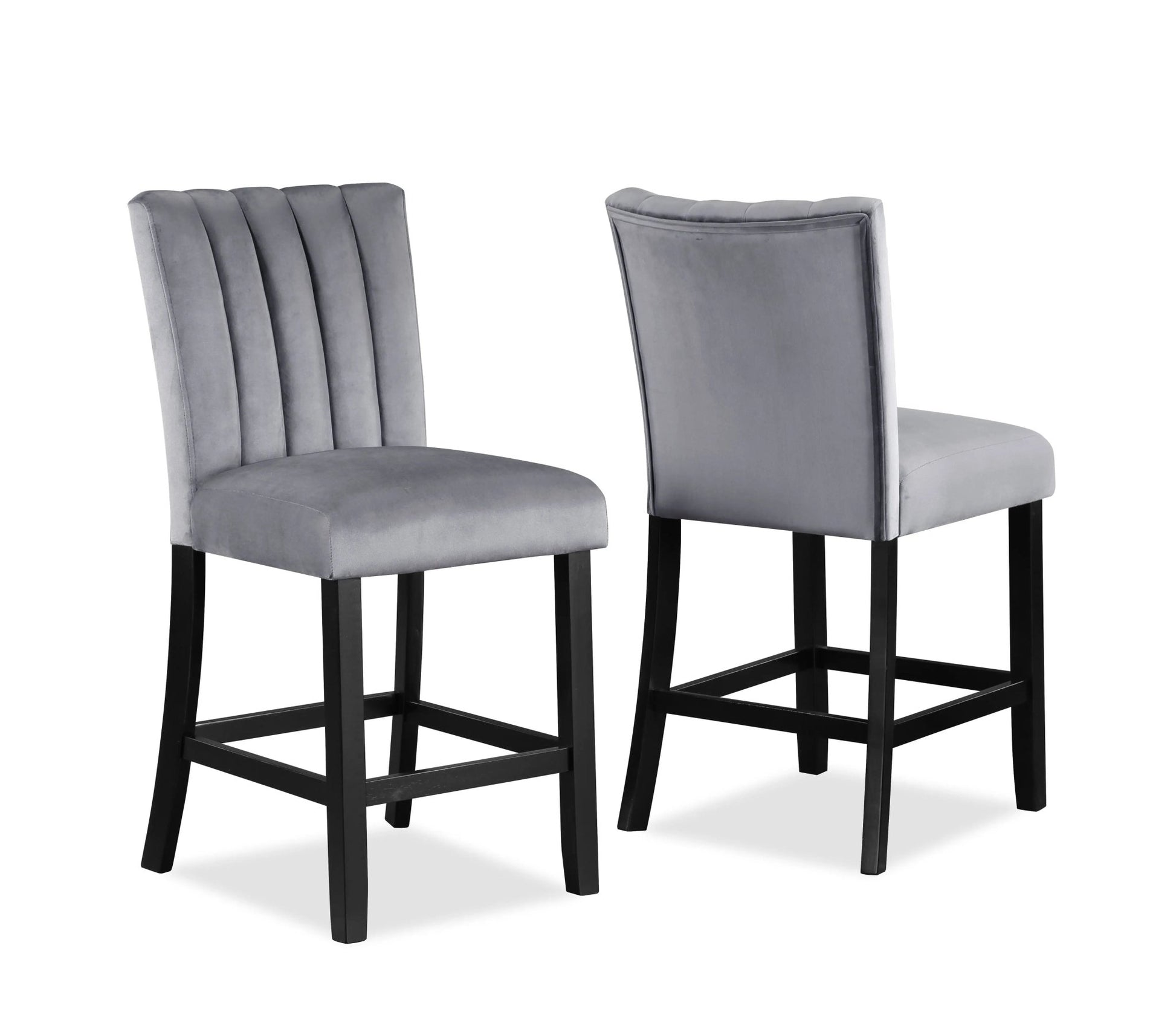 Pascal - Counter Height Chair (Set of 2) - Dark Gray - Ferro Furniture
