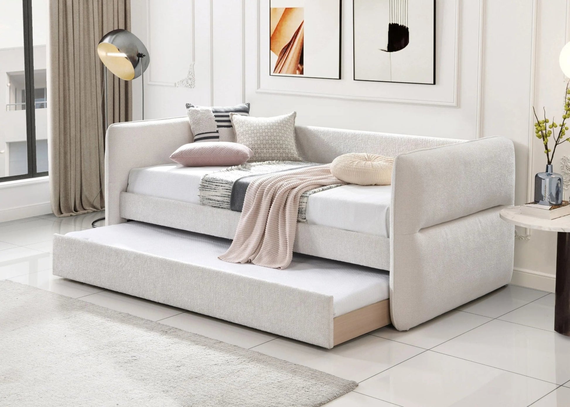 Philipa - Daybed - Oatmeal Tweed - Ferro Furniture