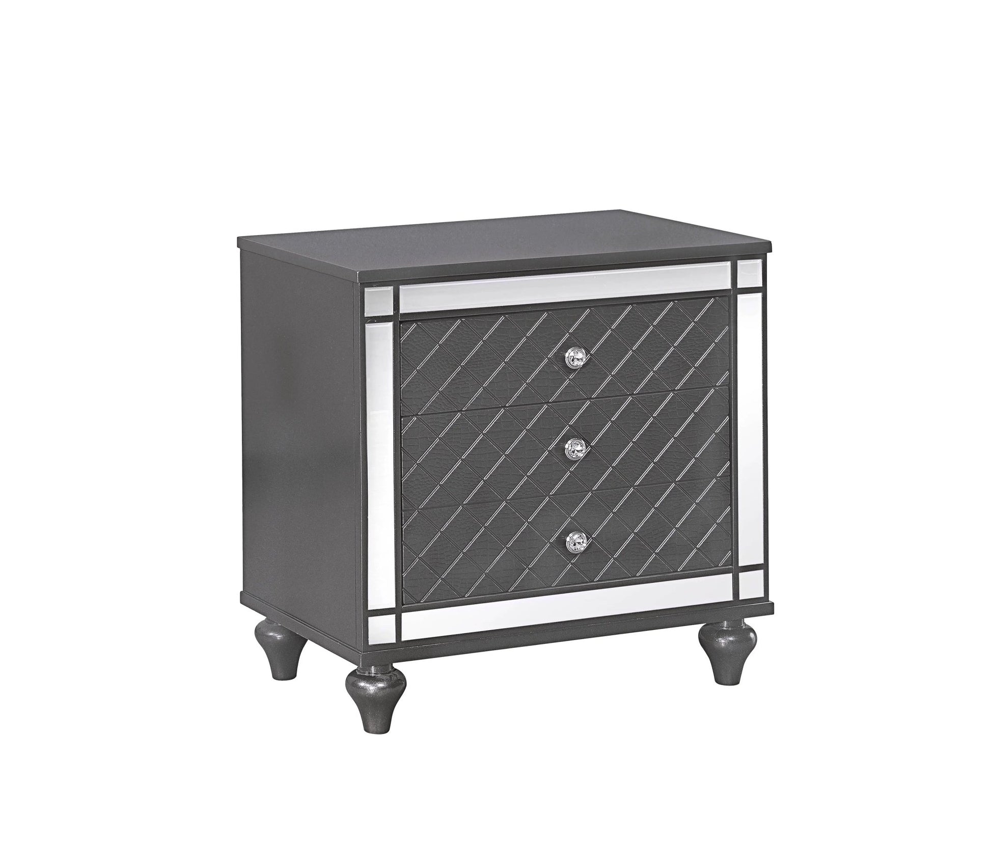 Refino - Nightstand - Dark Gray - Ferro Furniture