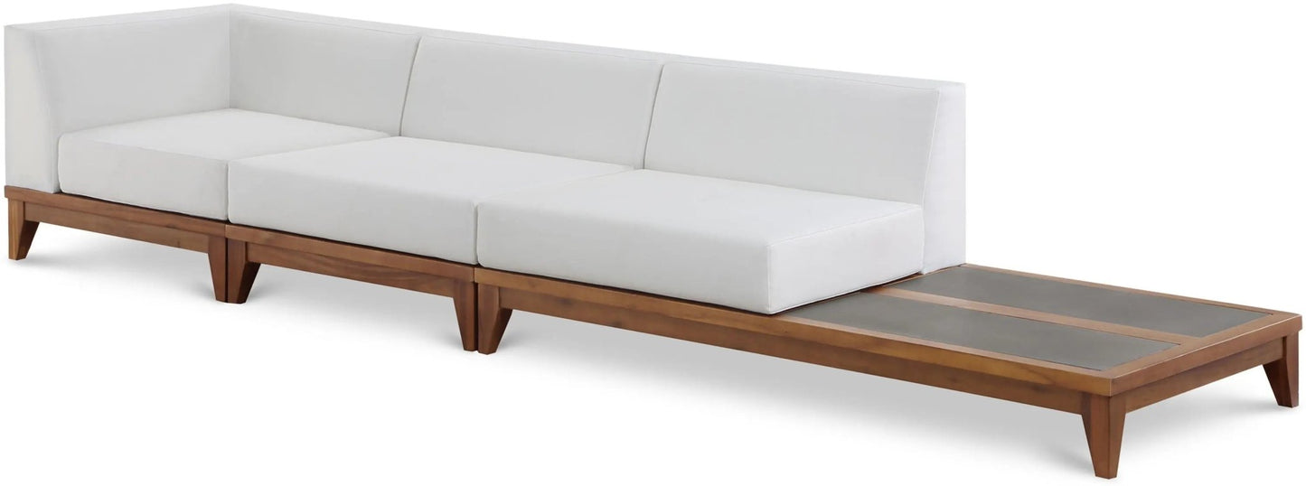 Rio - 3 Seat Modular Sofa With Table - Off White - Ferro Furniture