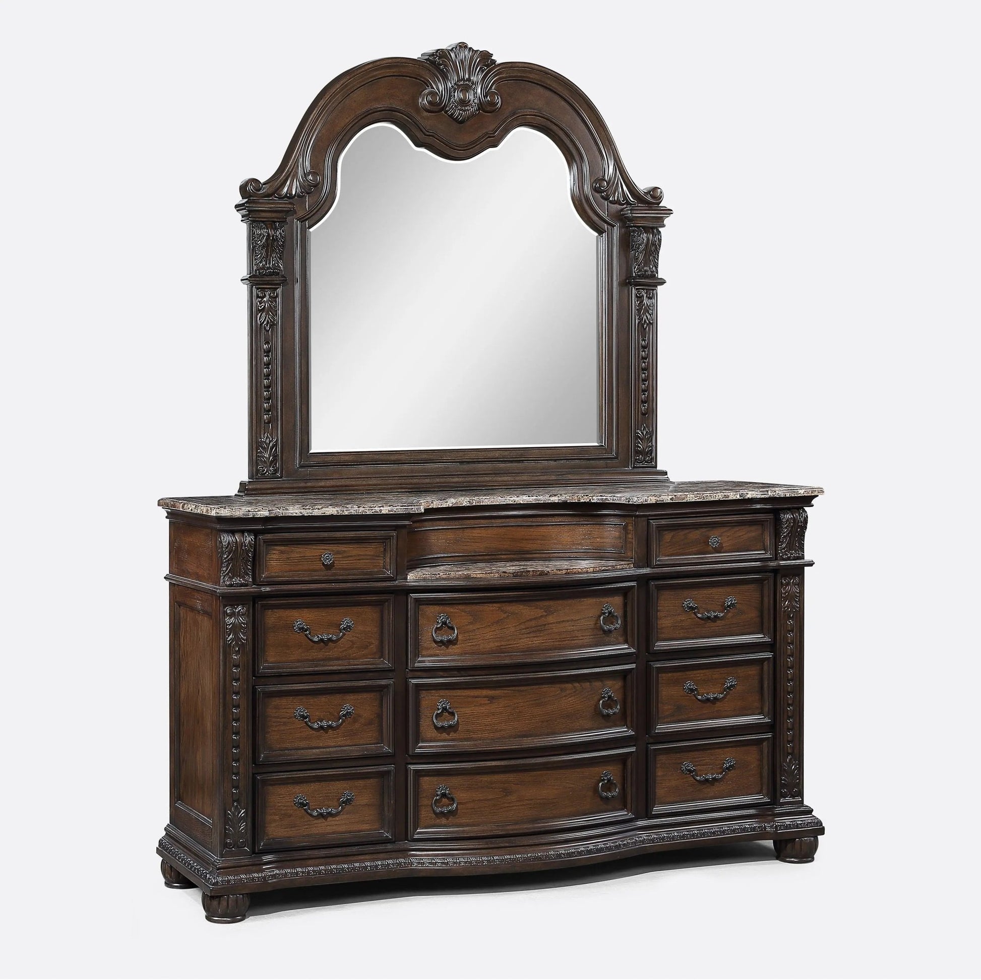 Stanley - Dresser & Mirror - Oak - Ferro Furniture