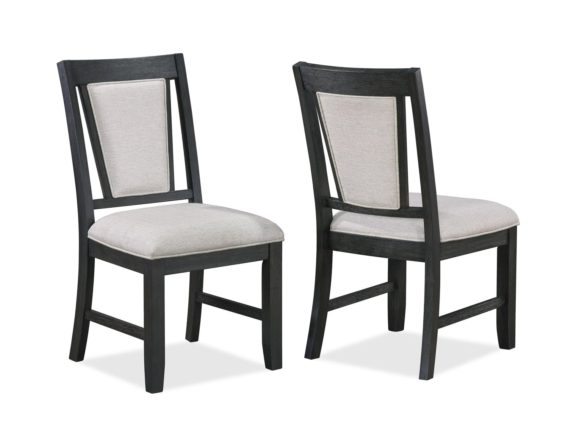 Stevens - Side Chair (Set of 2) - Charcoal & Gray - Ferro Furniture