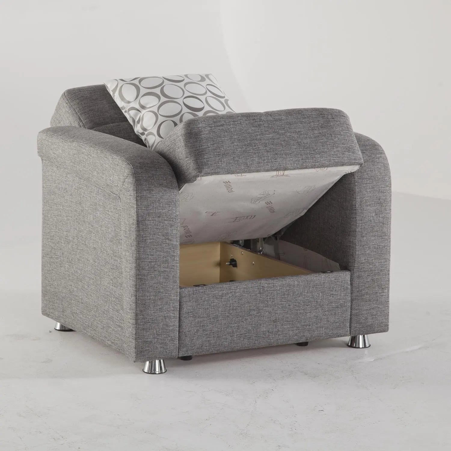 Vision 3 Armchair (Diego Grey) 2 Piece - Ferro Furniture